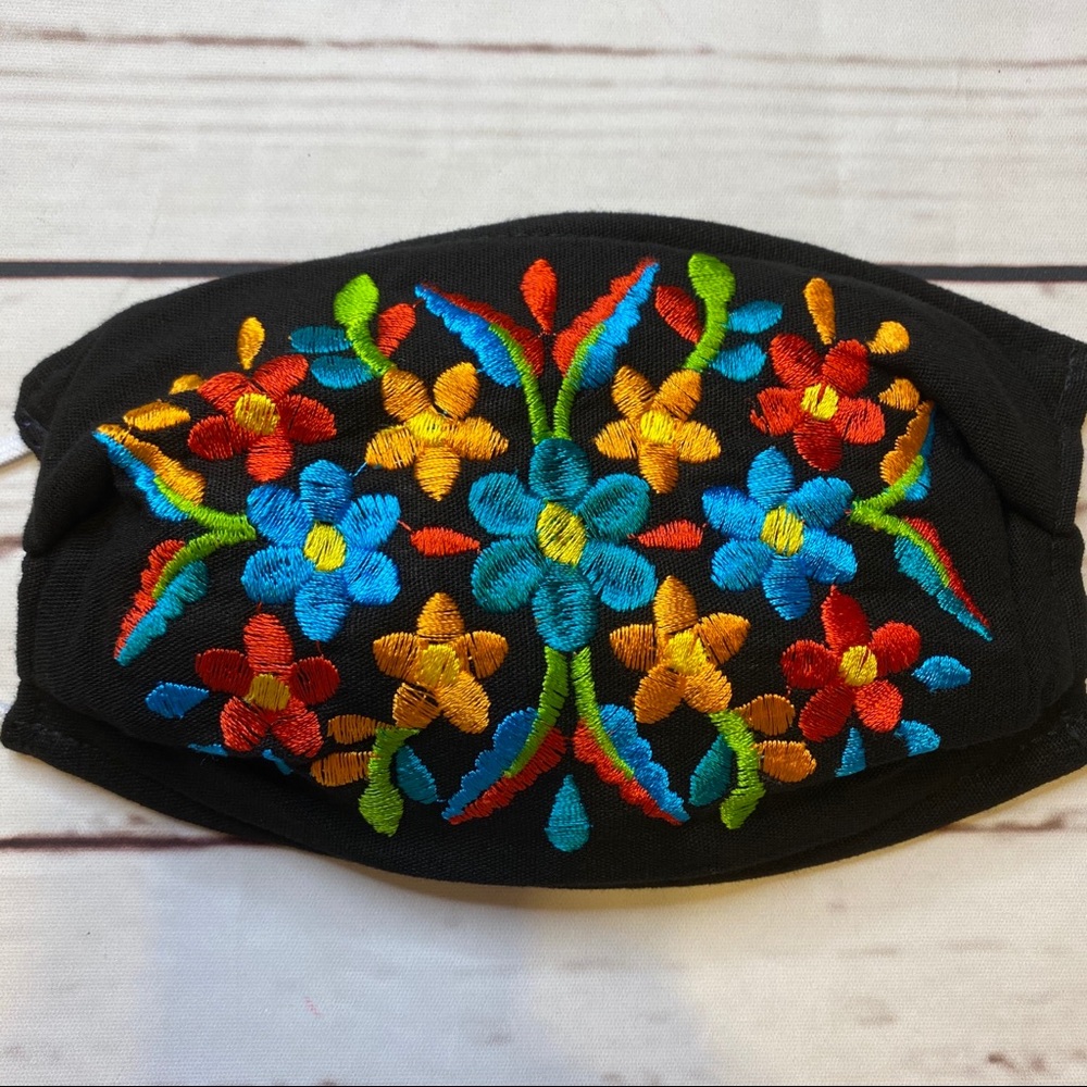 FACE MASK 💐 MEXICAN EMBROIDERED